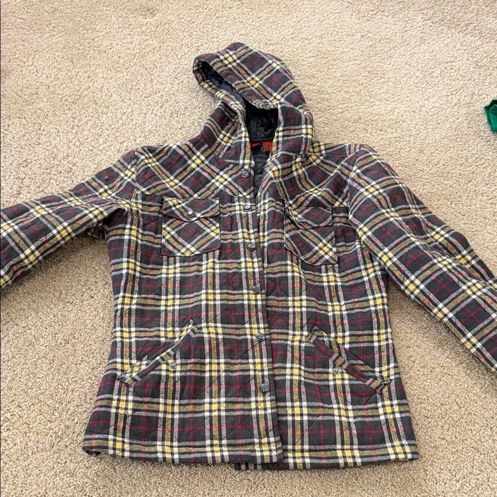 TILT Gray and Red Plaid Jacket